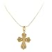 18K Yellow Gold Scroll Cross Pendant 20