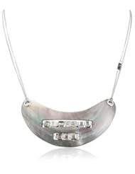Kenneth Cole New York "Shell Brilliance" Shell Crescent Necklace, 20"