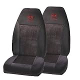 2 Front Seat Covers - Red Dodge Ram Logo by Plasticolor