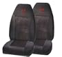 2 Front Seat Covers - Red Dodge Ram Logo