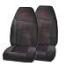 2 Front Seat Covers - Red Dodge Ram Logo