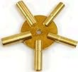 Univesal Clock Key for Winding Clocks 5 Prong Even Sizes