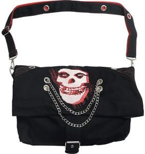 Misfits Skull &amp; Chains Messenger Bag Black
