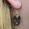 German Shepherd Black - Hooks Earrings