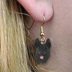 German Shepherd Black - Hooks Earrings