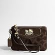 Coach Madison Op Art Signature Wristlet Bag Case for IPOD 43262 Brown