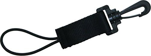 Swivel Plastic Clip with Bungee for Scuba Accessories, Scuba Essentials by DiveCatalog, 3 pack