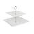 Ethos Square Cake Stand, 2 Levels, White