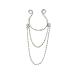 Non Piercing Dangler Nipple Clip Sterling Silver