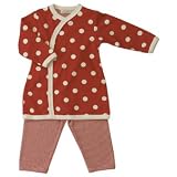 from Organics For Kids Organics For Kids Spotty Kimono and Pants Set 0-5 Months Red