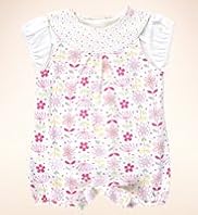 2 Piece Petit Bebe Pure Cotton Frill Top Floral All in One