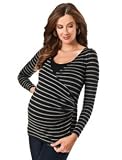 A Pea in the Pod: Long Sleeve V-neck Wrap Maternity Top