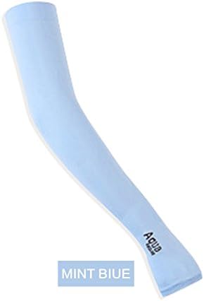 Aqua Bike/Hiking/Golf/Sleeves Hand Cover for Sun Protection Arm Cooling Sleeve-1 Pair (Mint blue)