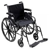Drive Cruiser III Wheelchair, 16 Seat Wdth, Flip Back Detachable Desk Arms, Swingaway Footrest