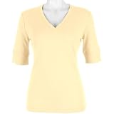 Misses Jones New York Solid Elbow Length Sleeve T-Shirt
