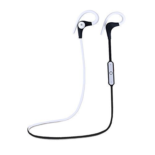 APG Wireless Bluetooth 4.1 Headset Sport Stereo Earphone Headphone for Phone black+white