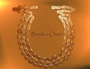 Skeese Greets GOOD LUCK "Break a Chain" Greeting Card