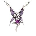 Anhänger Elfe FAIRY lila aus Zinn Elfen Schmuck Feen Fantasy