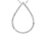 10KT WG DIAMOND ACCENT TEARDROP PENDANT WITH CHAIN