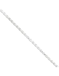 3 mm, Sterling Silver, Diamond-Cut Rope Chain - 20 inch