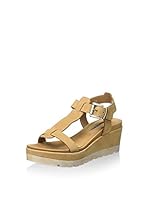 BARACHINI&BARACHINI Sandalias de cuña Am4722D (Beige)