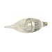 3 watt LED Silver Candelabra E12 base and Warm White Light