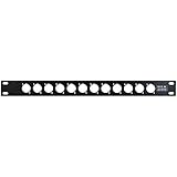 GLS Audio Rack Patch Panel w/ 12 Holes SWP-12XLR-GLS Single Space 1U