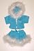 Teal Velour Princess Hoodie & Skirt fits most Webkinz, Shining Star & 8
