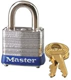 Masterlock 1 1/8 Wide x 13/64 Diameter Steel Shackle Medium Security Lock Masterlock 1-1/8