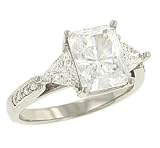 Trillion/Round Diamond Engagement Ring.84cttw (cz ctr)