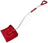 Kunststoff Schneeschaufel 46 cm breit rot mit ergonomischen Alustiel und D-Griff Schneeschieber Schneeschippe Schneeschüppe Kunststoffschneeschaufel Schneeräumer Kunststoffschneeschieber Kunststoffschaufel mit Spatengriff für Schnee Schildschaufel