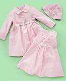 Little Bitty Little Girl Striped Coat and Dress Set