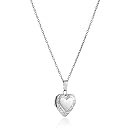 Sterling Silver Children's Petite Embossed Heart Locket Pendant Necklace , 15"