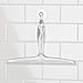 iDesign Plastic Bathroom Squeegee for Shower, Glass Doors, Floors, Mirrors, with Suction Hook Holder, 12-Inch, Clear