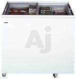 Review Summit  / Summit SCF1080 10.0 cu. ft. Freestanding Chest Freezer with Manual Defrost, Aluminum Interior, Flat Top, 2 Sliding Glass Lids, Lock, Casters and For Commercial Use