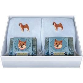Double Gift Box with Shiba Inu Soap and Towel