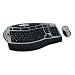 Microsoft Wireless Laser Desktop 4000 - Keyboard - wireless - RF - ergonomic - mouse - USB wireless receiver - black, silver - Canadian English