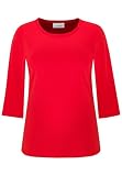 Avenue Plus Size 3/4 Sleeve Crew Neck Tee (FIRE RED,30/32)