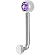 14 Gauge 5mmTanzanite Gem Vertical Hood Piercing -1/2" 2mm Rise