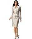 Calvin Klein Belted Button-Front Skirt Suit