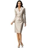 Calvin Klein Belted Button-Front Skirt Suit
