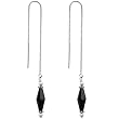 Handcrafted Classic Tuxedo 925 Silver Threader Earrings