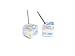 Aurora Boreale Tilted Cube Swarovski Elements Stud Earrings, 8mm