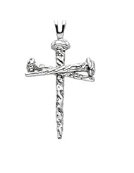 14K White Gold 43 mm Cross 43 mm