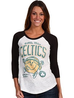 NBA Boston Celtics Little Miss Long Sleeve Raglan, Sugar/Black, Large