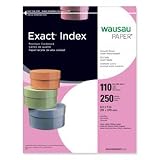 Wausau Papers : Cardstock Paper,110 lb.,8-1/2"x11",250 Sheets,White -:- Sold as 1 PK