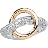 CIRCLE OF FRIENDSHIP RING WITH CUBIC ZIRCONIA Sterling Silver