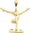 10K Yellow Gold Gymnast Charm