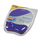 FEL91441 Gel Crystals Mouse Pad with Gel Wrist Rest, Purple