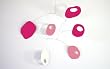 Retro Modern Baby Girl Pink Mobile - Mid-Century Art For Nursery